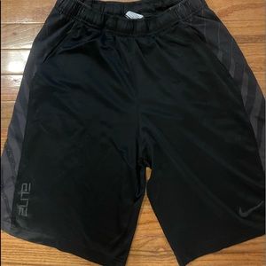 Mens Nike Elite Shorts; mesh; athletic; black; Large
